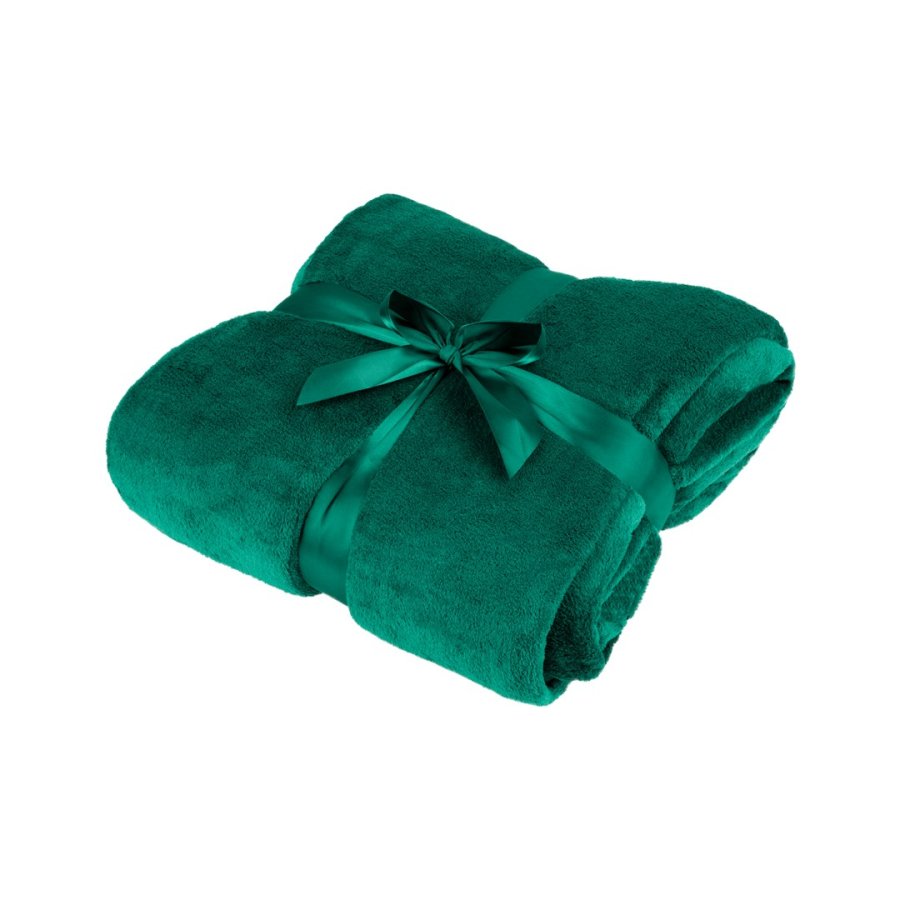 TEESA Fleece Blanket 200x220 cm - Green #1