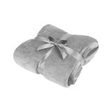 TEESA Fleece Blanket 200x220 cm - Grey #1