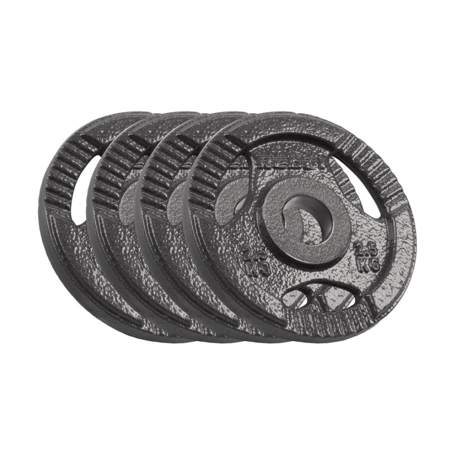 Olympic cast iron weight set 4x2.5kg, bore 51mm, plate with handles, REBEL ACTIVE #1