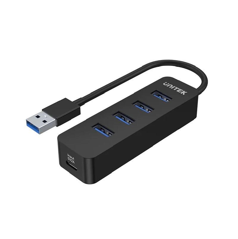 UNITEK uHUB Q4 USB 3.2 Gen 1 (3.1 Gen 1) Type-A 5000 Mbit/s Sort #2