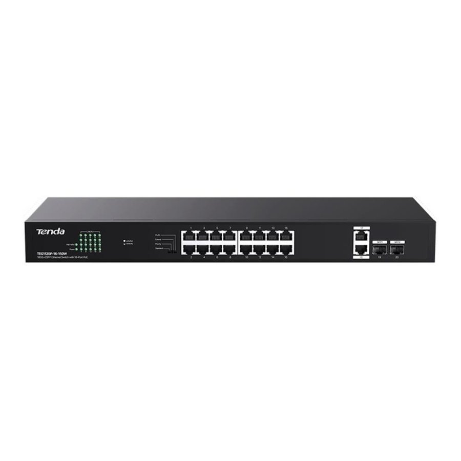 Tenda TEG1120P-16-150W netvrksswitch Ikke administreret Gigabit Ethernet (10/100/1000) Strm over Ethernet (PoE) #2