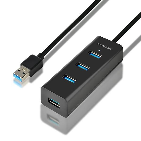 Axagon HUE-S2BL interface hub USB 3.2 Gen 1 (3.1 Gen 1) Type-A 5000 Mbit/s Sort #2