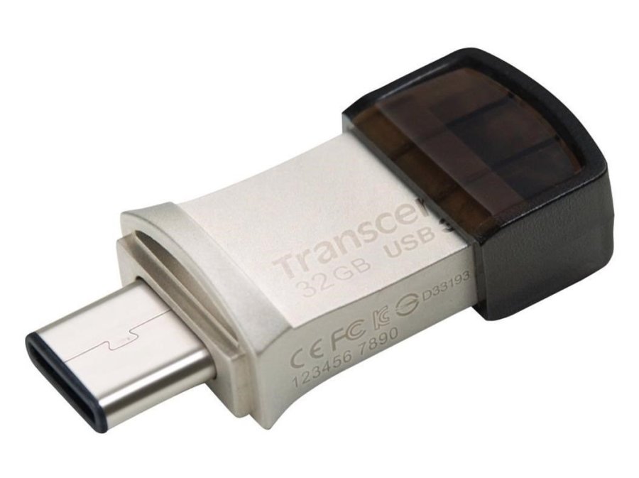 Transcend JetFlash 890 32GB USB-ngle USB Type-A / USB Type-C 3.2 Gen 1 (3.1 Gen 1) Sort, Slv #2