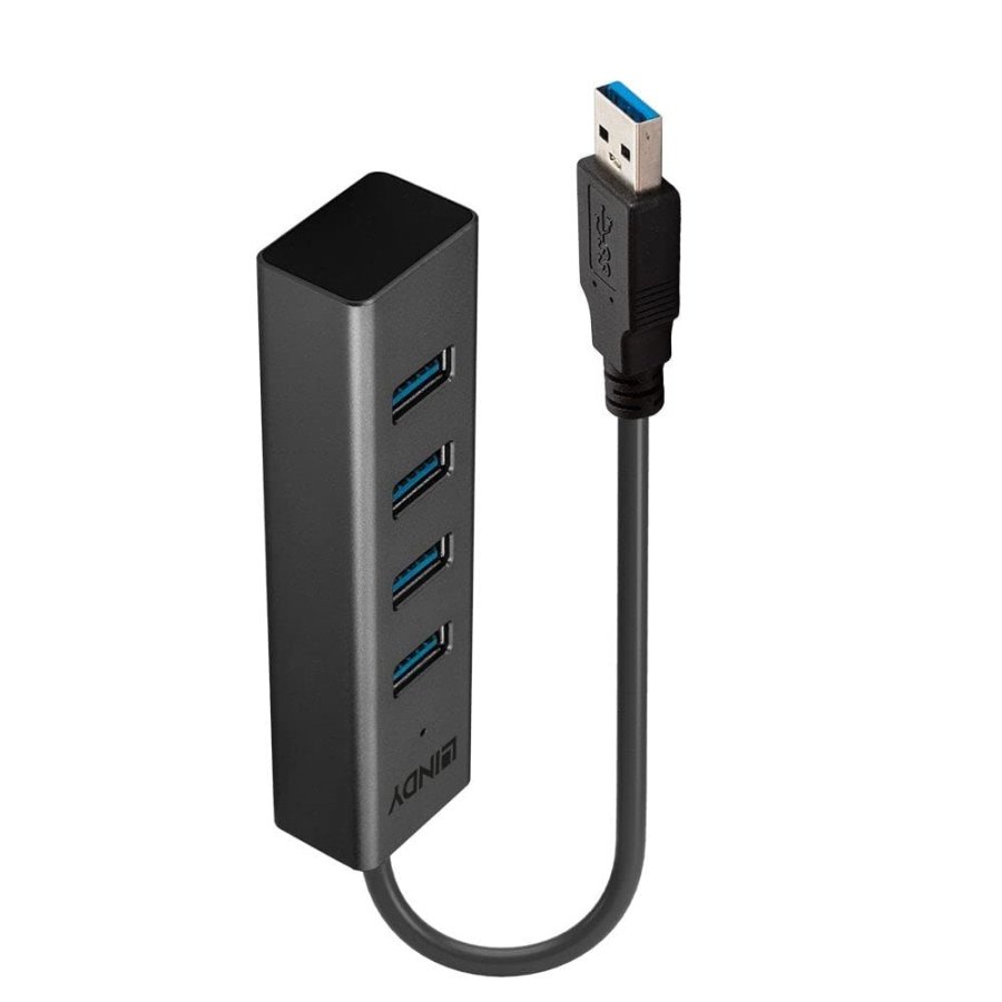 Lindy 43324 interface hub USB 3.2 Gen 1 (3.1 Gen 1) Type-A 5000 Mbit/s Sort #2