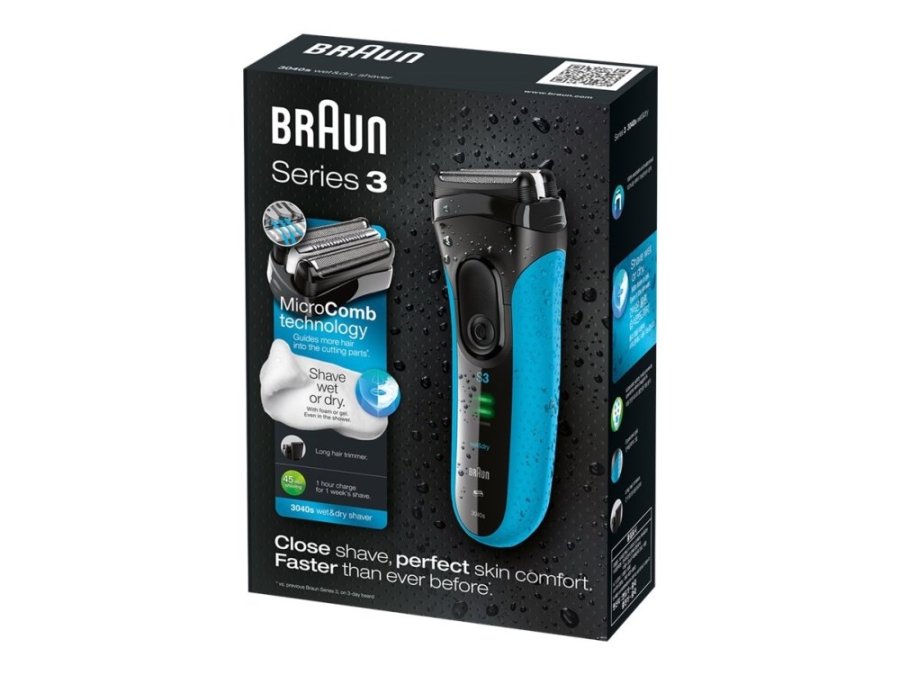 Braun Series 3 3040s Folie shaver Trimmer Sort, Bl #2