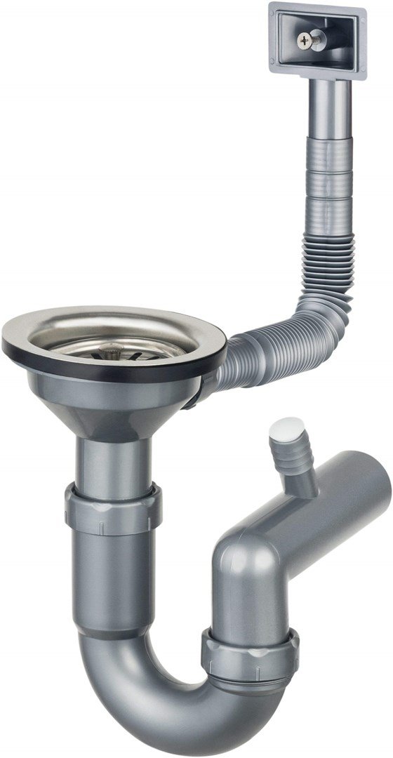 Siphon for 1-bowl steel sink - 3.5