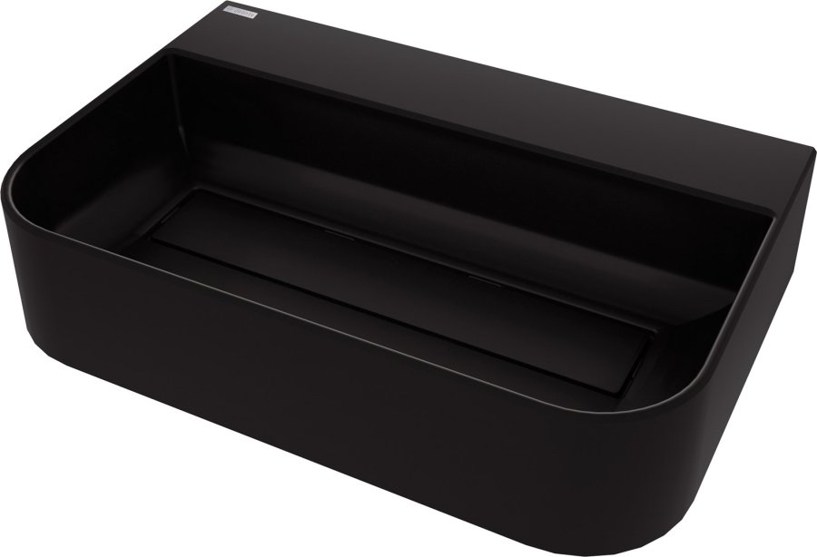 Granite countertop washbasin with a place for a tap - with a grille #1