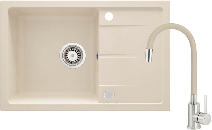 Granite sink with faucet and flexible spout #1