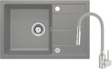 Granite sink with a bent spout faucet #1