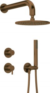Concealed shower set with overhead shower #1