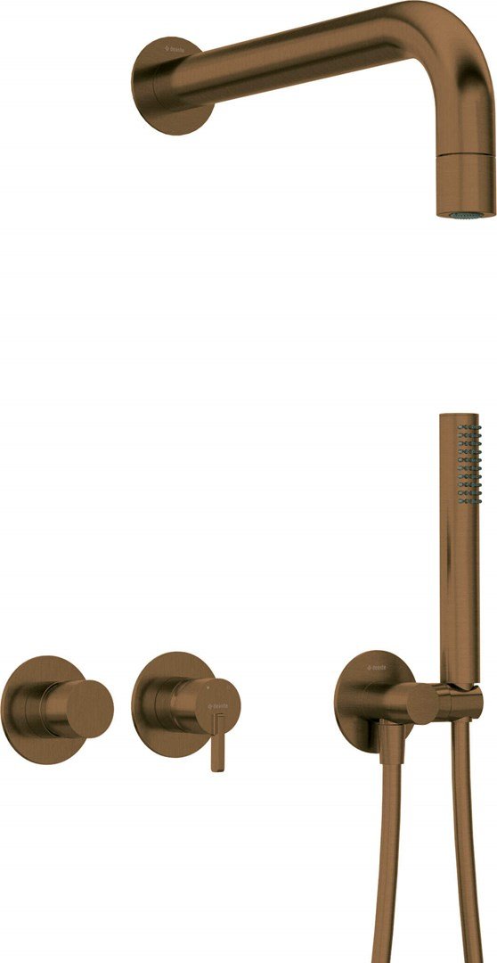Concealed shower set with hand shower - with horizontal mixer #1