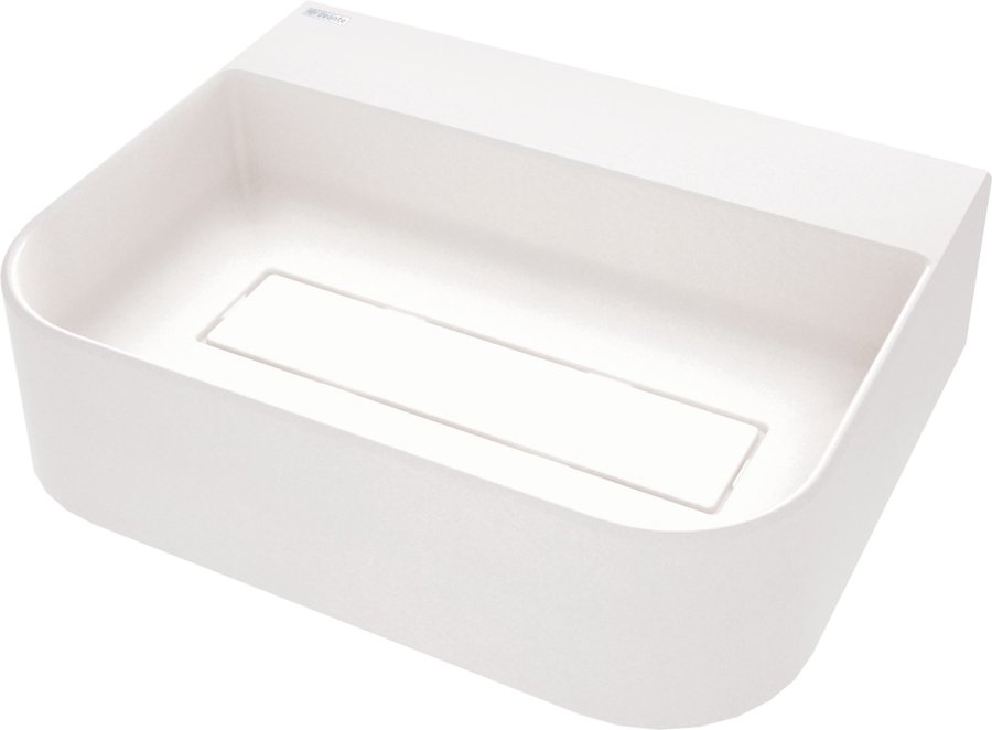Granite countertop washbasin with a place for a tap - with a grille #1