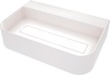 Granite countertop washbasin with a place for a tap - with a grille #1