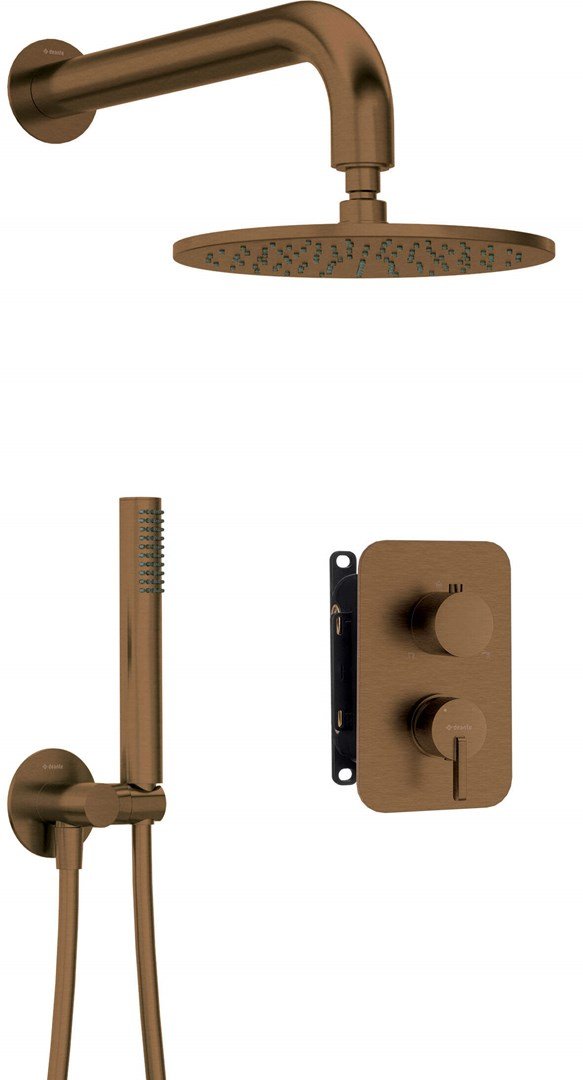 Concealed shower set with mixer box - with overhead shower #1