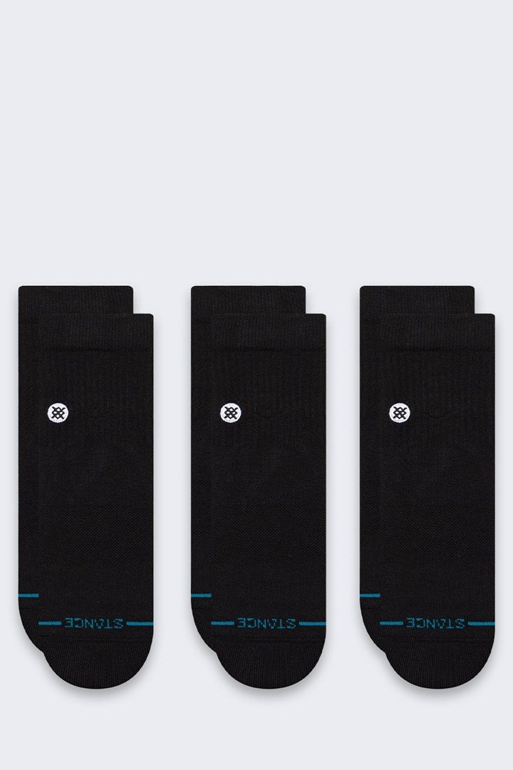 Skarpety Stance Icon Quarter 3 Pack - black #1