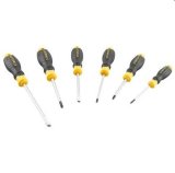 ST. SCREWDRIVERS 6pcs. C/GRIP (4P+2PH) #1