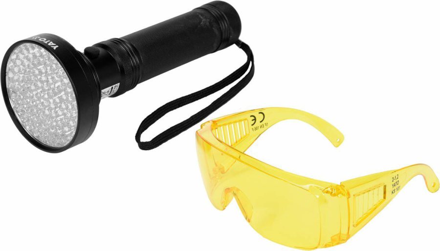 YT. UV FLASHLIGHT 100 LED + GLASSES #1