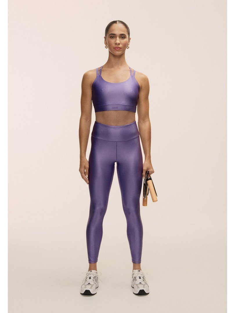 Women's Leggings Casall Glitz High Waist violet #1