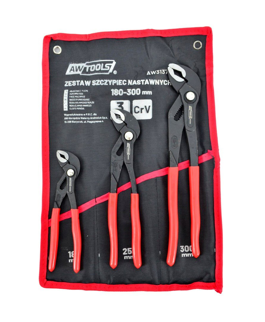 AW SET OF ADJUSTABLE PLIERS 3pcs. (7/10/12
