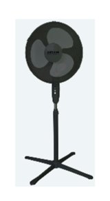 VOLTENO FLOOR FAN BLACK 40cm BASE CROSS #1