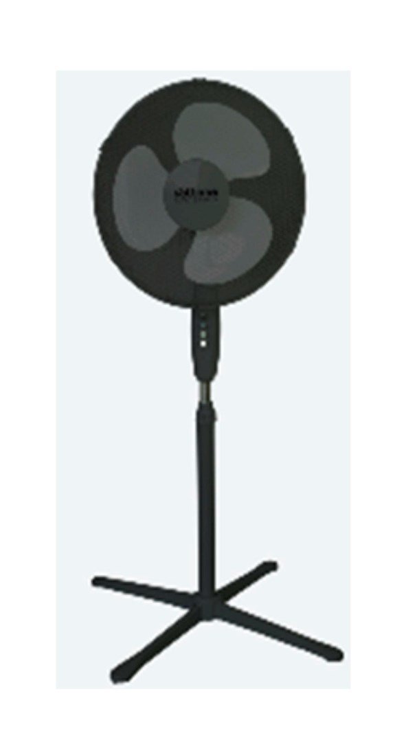 VOLTENO FLOOR FAN BLACK 40cm BASE CROSS #1