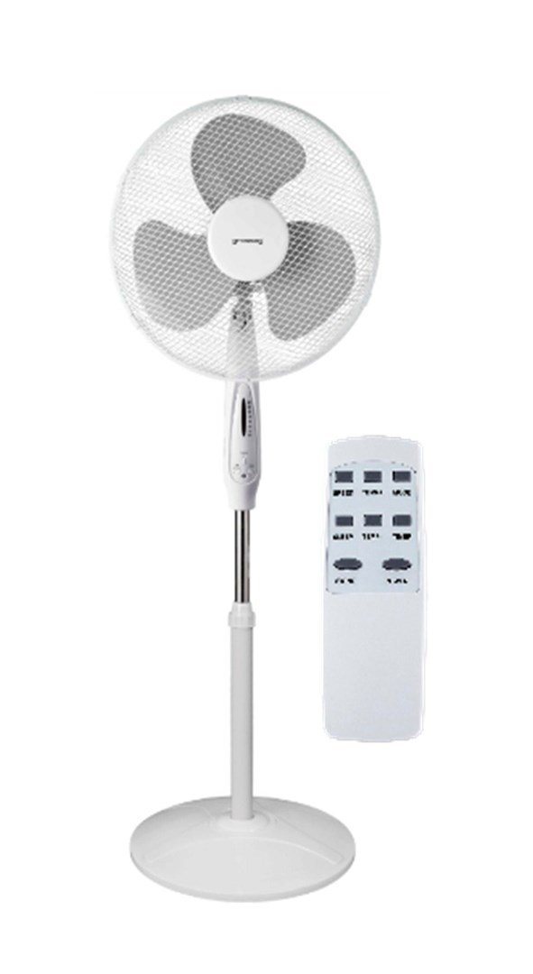 VOLTENO FLOOR FAN BLACK+ REMOTE CONTROL 40cm BASE WHEEL #1