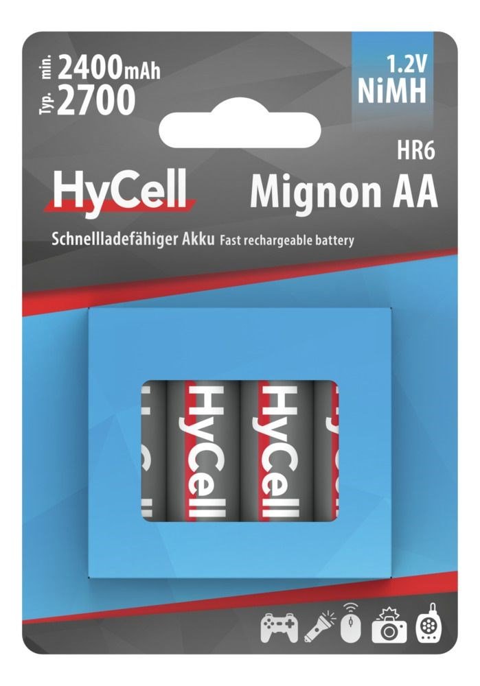 HyCell NiMH AA / HR6 Rechargeable Batteries Type 2700, 4 pcs #1