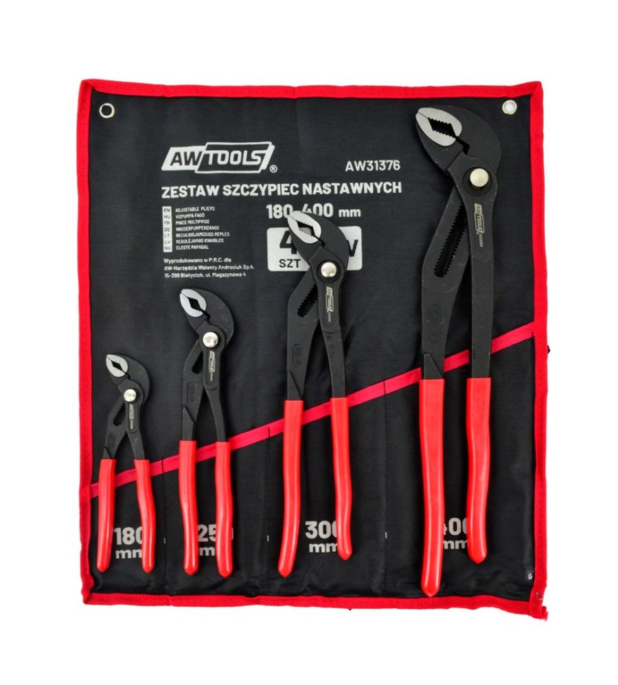AW SET OF ADJUSTABLE PLIERS 4 pcs. (7/10/12/16