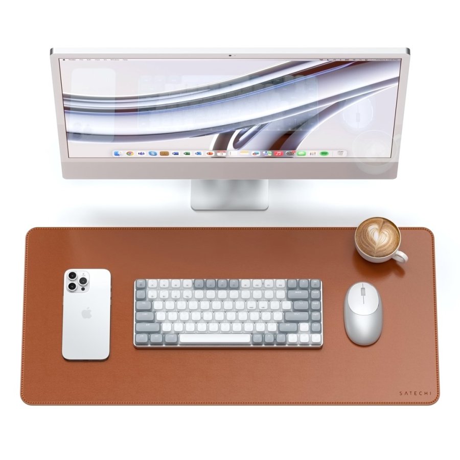 Satechi Premium Desk Mat - vegan leather mat (brow #1