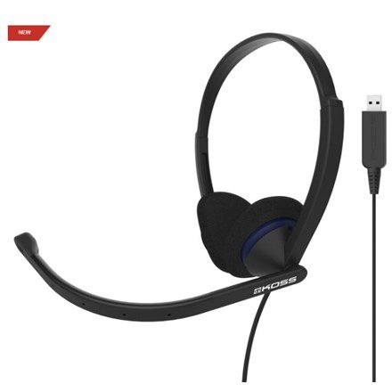 Koss Headphones CS200 USB Wired On-Ear Microphone Black #1