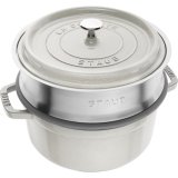 STAUB La Cocotte stbejernsgryde med indsats 40508-822-0 - 3,8 ltr. hvid trffel #1