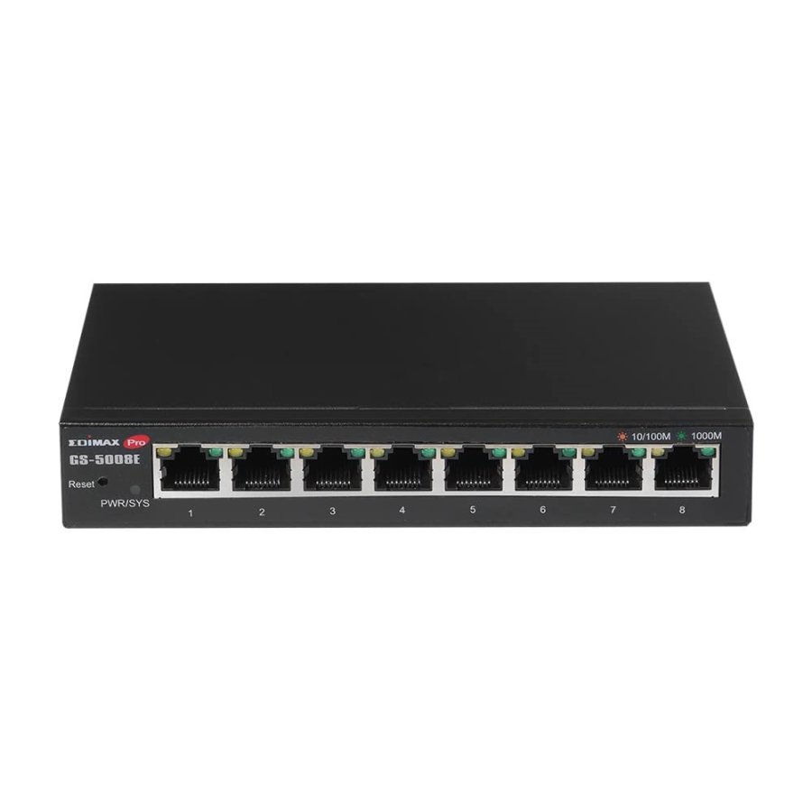 Edimax GS-5008E netvrksswitch Administreret Gigabit Ethernet (10/100/1000) Sort #2