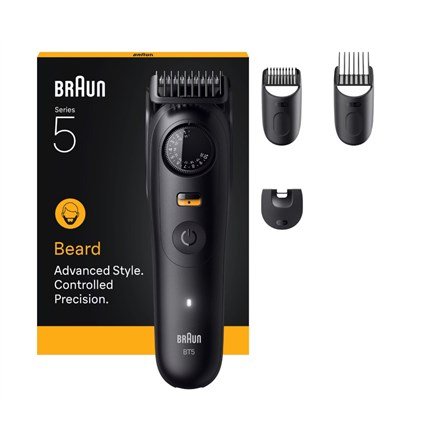 Braun BeardTrimmer 5 80789813 skg trimmer Vekselstrm/batteri 20 2 cm Vd og tr Sort #2