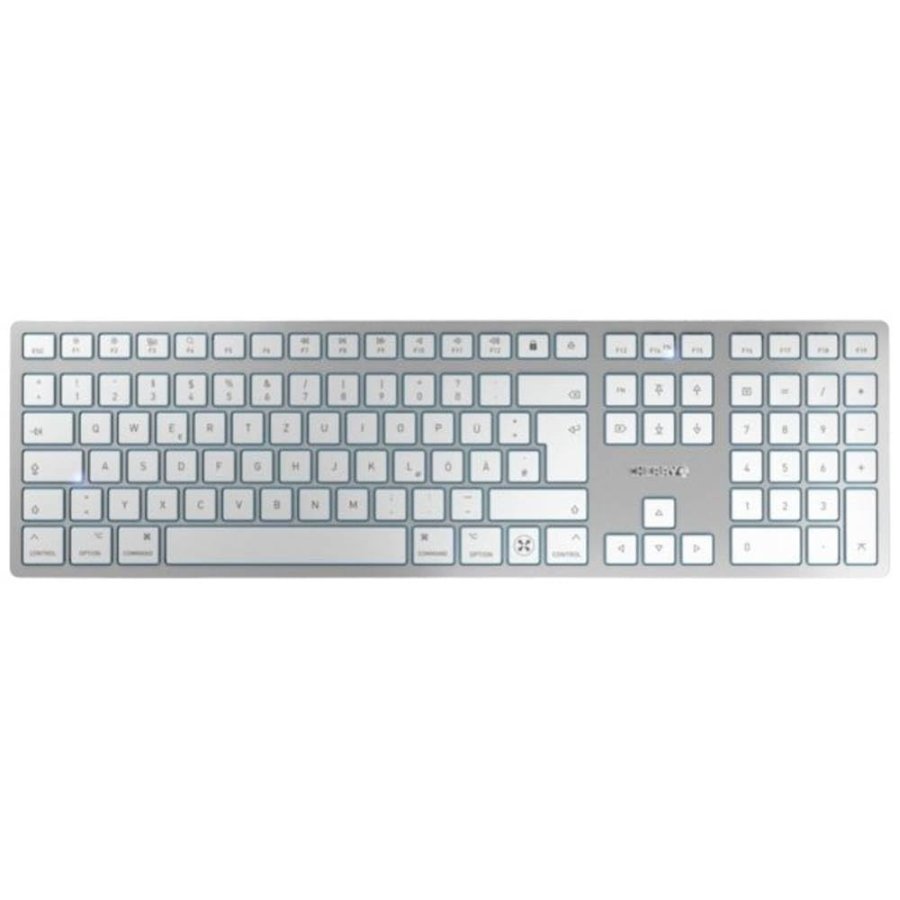 CHERRY TAS KW 9100 SLIM FOR MAC Wireless DE-Layout silver/w #1