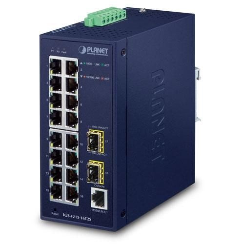 Planet IP30 Industrial Switch 16-Port #1