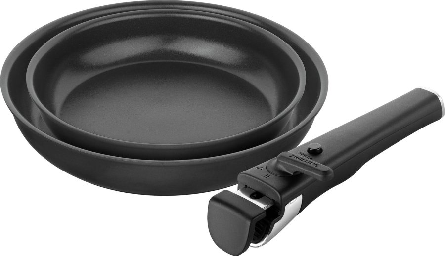 ZWILLING UNLOCK Zestaw 2 patelni ceramicznych + uchwyt - czarny #1