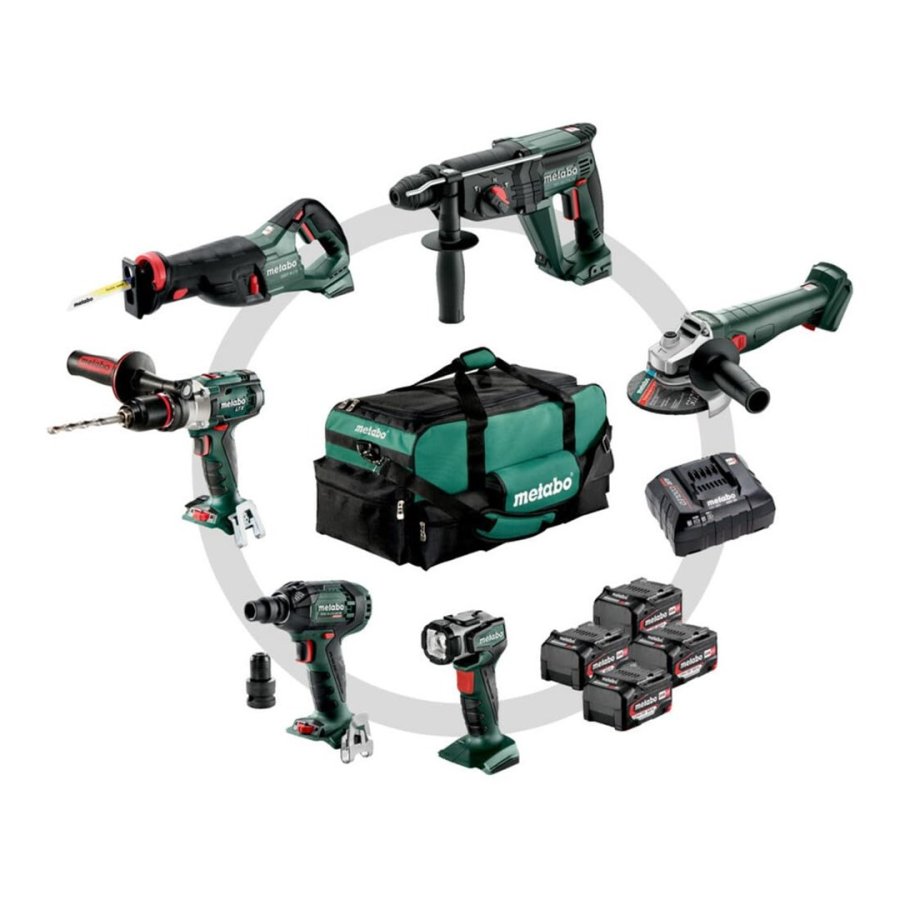 METABO ZESTAW COMBO 18V 6.1 (SB18LTX +SSW18LTX300BL +KH18LTX24 +W18L9-125QUICK +SSEP18LT +ULA) 4x4,0Ah TORBA #1
