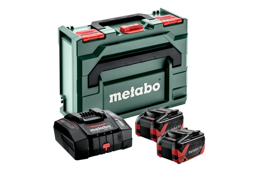 METABO AKUMULATOR 18V  8,0Ah LIHD XTREME 2szt. + ADOWARKA ASC 290 METABOX #1