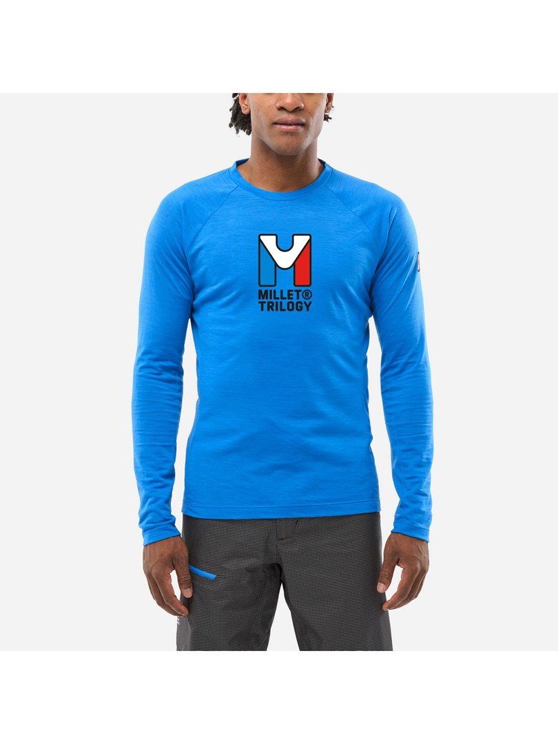 Bluza bez kaptura Millet Trilogy Wool TS LS - icon blue rozmiar: m #1