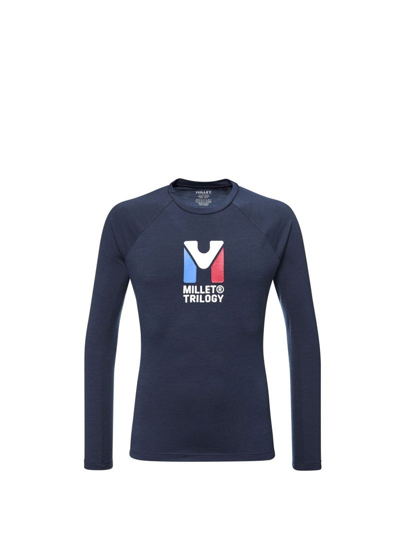 Koszulka m�™ska MILLET Trilogy Wool Ts Ls M granatowa - XL #1
