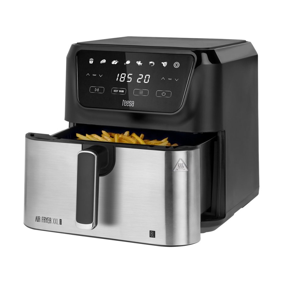 Frytkownica beztuszczowa TEESA DIGITAL AIR FRYER  XXL , 8L , 1700W, dua miska , programy , podtrzymywanie ciepa #1