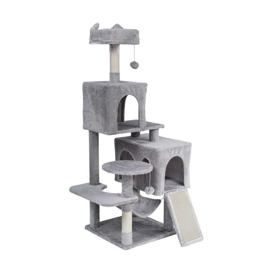 Drapak dla kota 45x45x137 cm , szary, REBEL ANIMALS #1