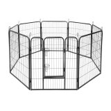 Moduowy kojec dla psa, stalowa zagroda, rozmiar XL, 8 paneli 80x100 cm , REBEL ANIMALS #1