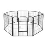 Moduowy kojec dla psa, stalowa zagroda, rozmiar L, 8 paneli 80x80 cm , REBEL ANIMALS #1