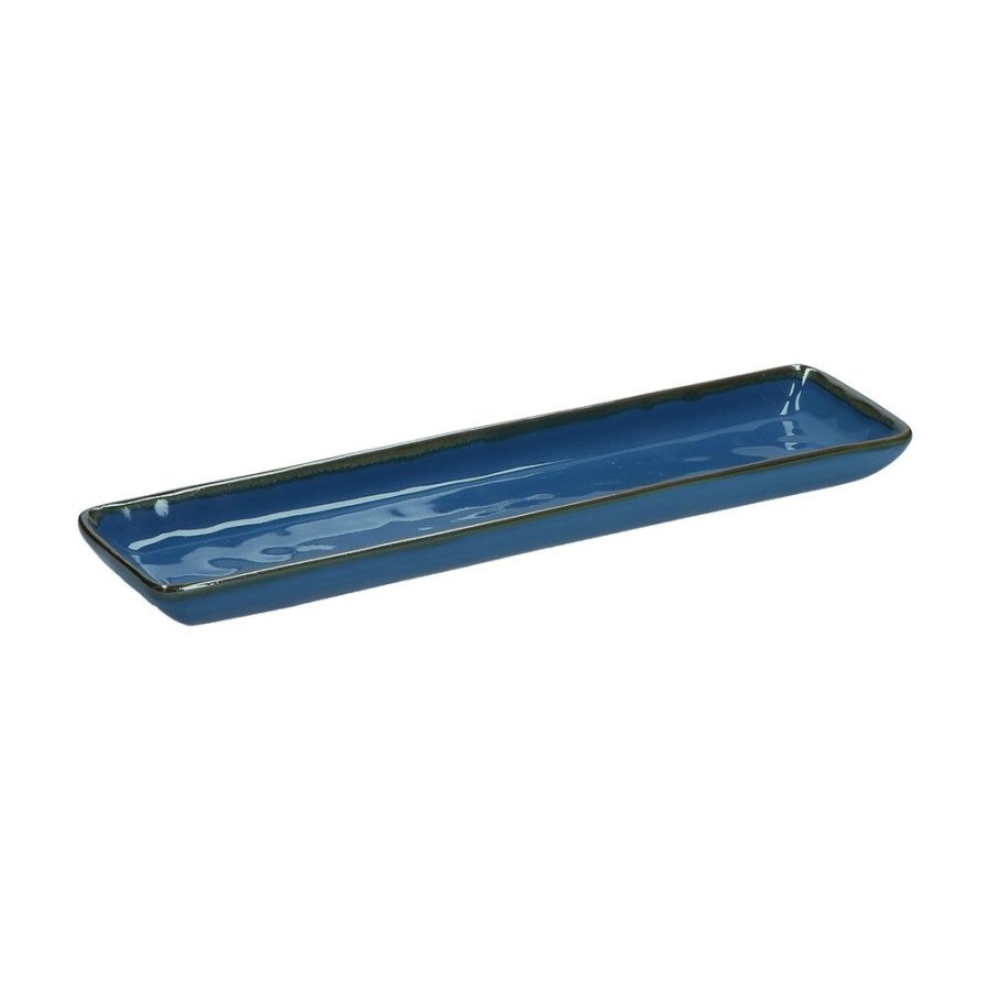 Set of 4 Rectangular Trays Concerto Blu Avio - Navy Blue, 32 x 8 cm #1
