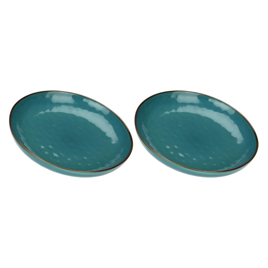 Set of 2 Concerto Ottanio Round Bowls - Blue-Green, 30 cm #1