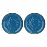 Set of 2 Concerto Blu Avio Round Platters - Navy Blue, 32 cm #1