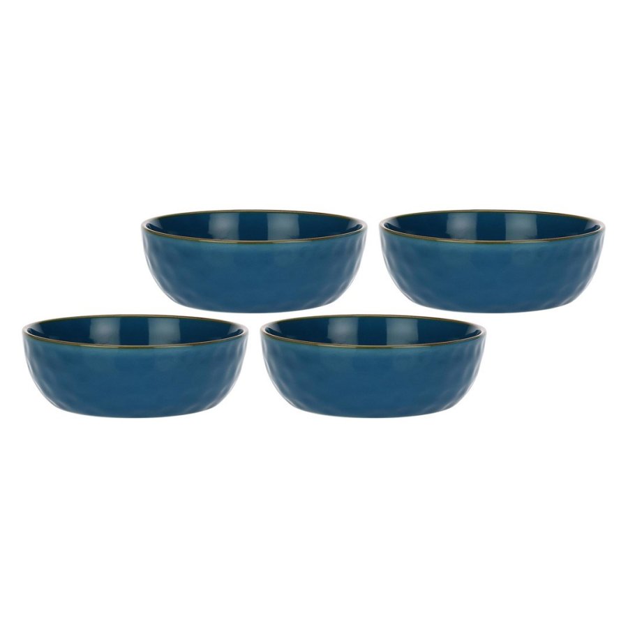 Set of 4 Concerto Blu Avio Salad Bowls - Navy Blue, 20 cm #1