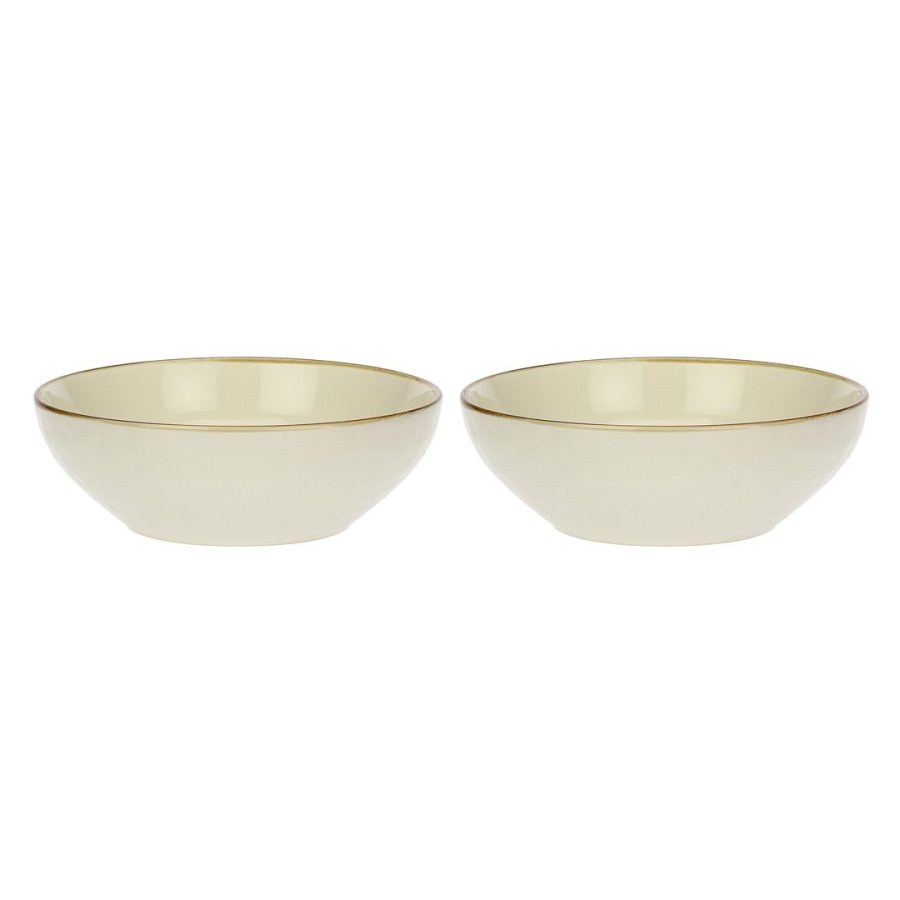 Set of 2 Concerto Avorio Salad Bowls - Ivory, 26 cm #1