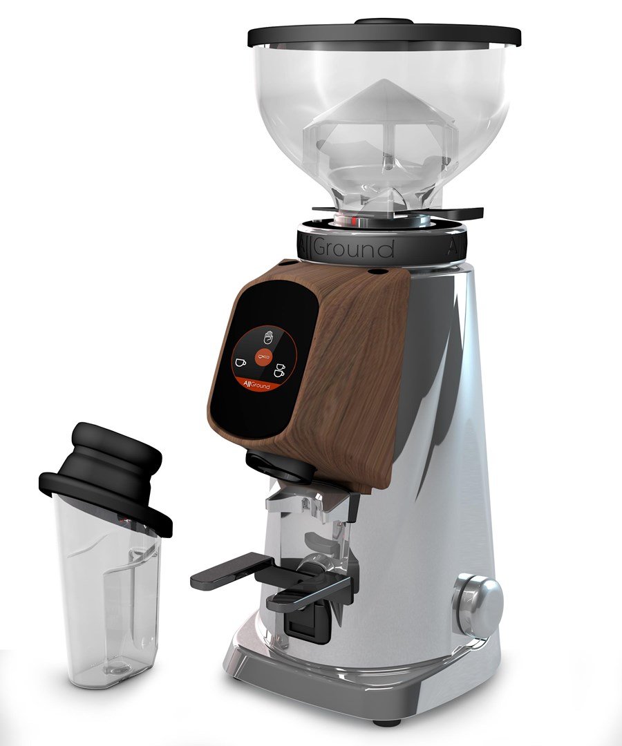 Fiorenzato AllGround Kaffeem?hle Chrom Matt Eichenholz 230V EU Dark-T Titan #1